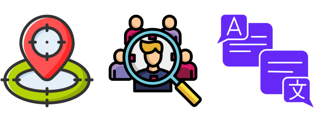 target lokasi dan bahasa