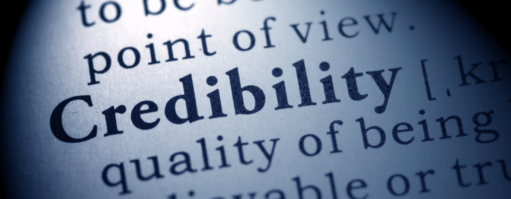 tidak membangun kredibilitas